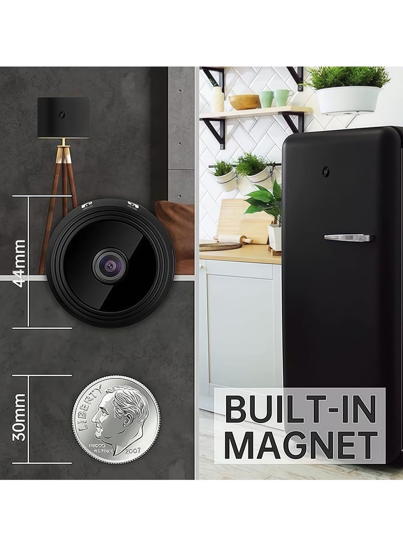 كاميرا واي فاي صغيرة كاميرا صغيرة مراقبة عن بعد أمن المنزل 1080 بكاميرا الأشعة تحت الحمراء كاميرا لاسلكية كاميرا تتبع ذكية مع الرؤية الليلية وكشف الحركة للاستخدام الداخلي والخارجي