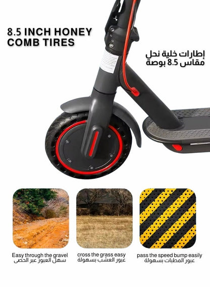 سكوتر كهربائي بهيكل من سبائك الألومنيوم، خفيف وسهل الحمل، سكوتر سريع الطي بعجلتين