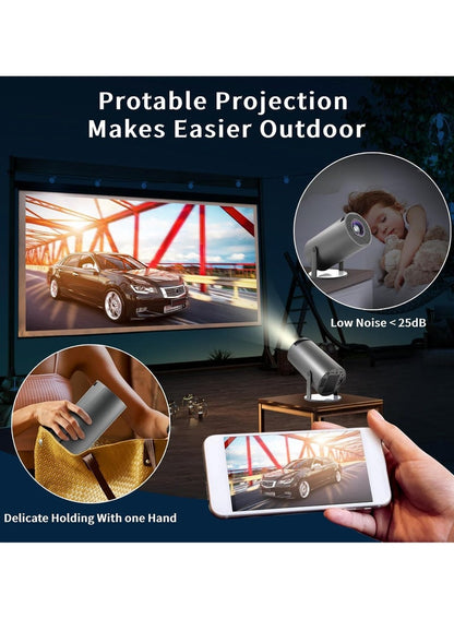 جهاز عرض محمول صغير بدقة 4K أندرويد 11 ,واي فاي 5G، بلوتوث 5.0 ,8000 لومن ,تصحيح تلقائي, جهاز عرض للهاتف والمنزل