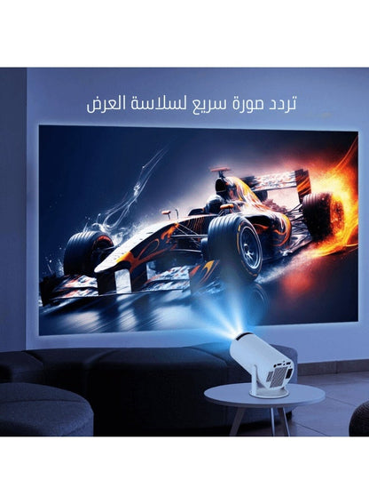 بروجكتر محمول جيبي 5G واي فاي أندرويد 11.0 يدعم 130 بوصة مسرح منزلي بروجكتور عالي الدقة برجكتر للاستخدام الداخلي والخارجي برجكتورهدية عيد ميلاد متوافق مع TV Stick/HDMI/USB/PS5/iOS/PS4