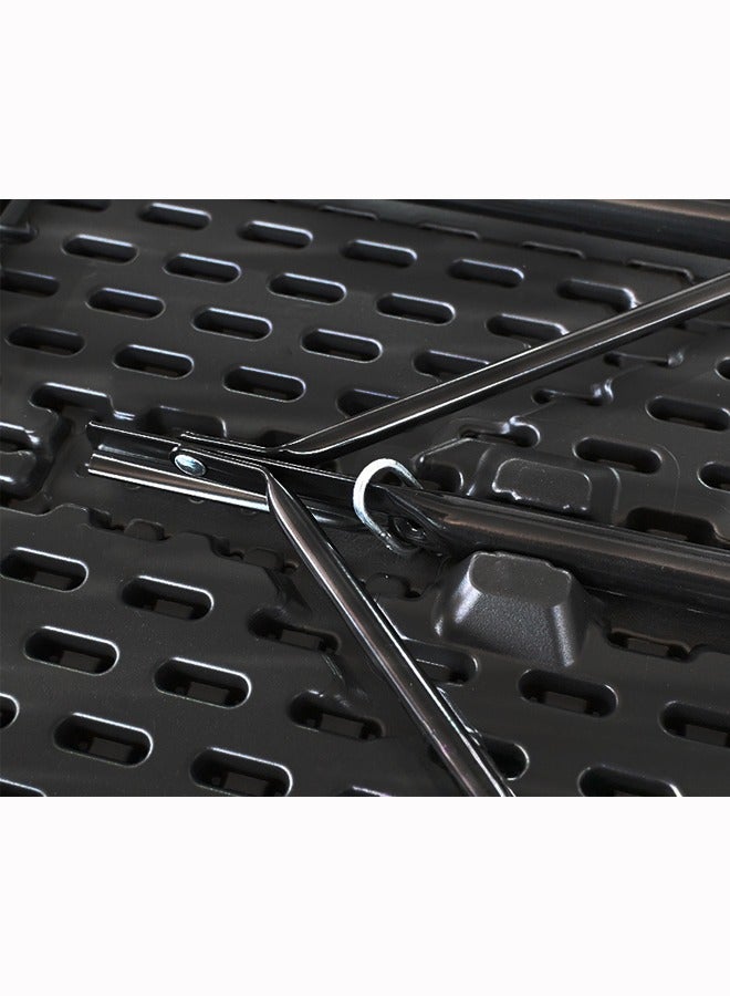 طاولة سوداء قابلة للطي 180x70*74 سم طاولة متنقلة للتخييم، خفيفة الوزن ومتينة للرحلات الخارجية