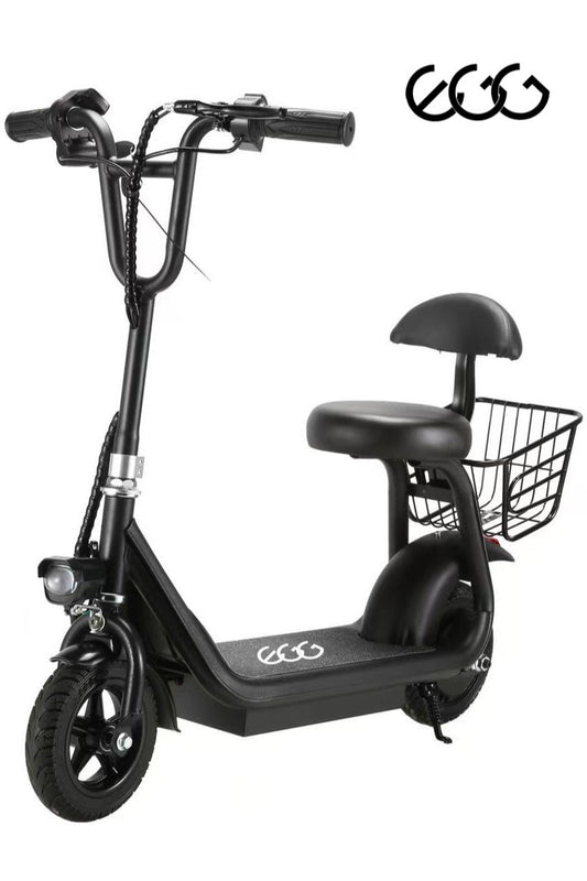 سكوتر كهربائي مع سلة للأطفال | سكوتر كهربائي | سكوتر كهربائي مع مقعد | سكوتر كهربائي قابل للطي | جهد 36 فولت | محرك 250 وات | مصابيح أمامية وخلفية | سلة تخزين | إطارات مقاس 8 بوصات