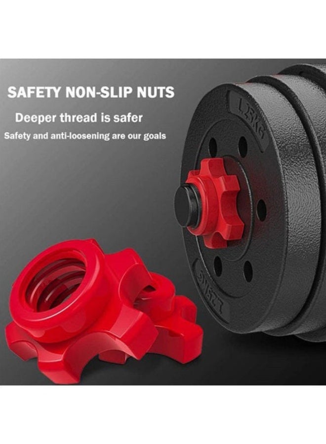 طقم دمبل قابل للتعديل 20كجم يتحول إلى باربل، صفائح فولاذية ومقابض مانعة للانزلاق للمنزل