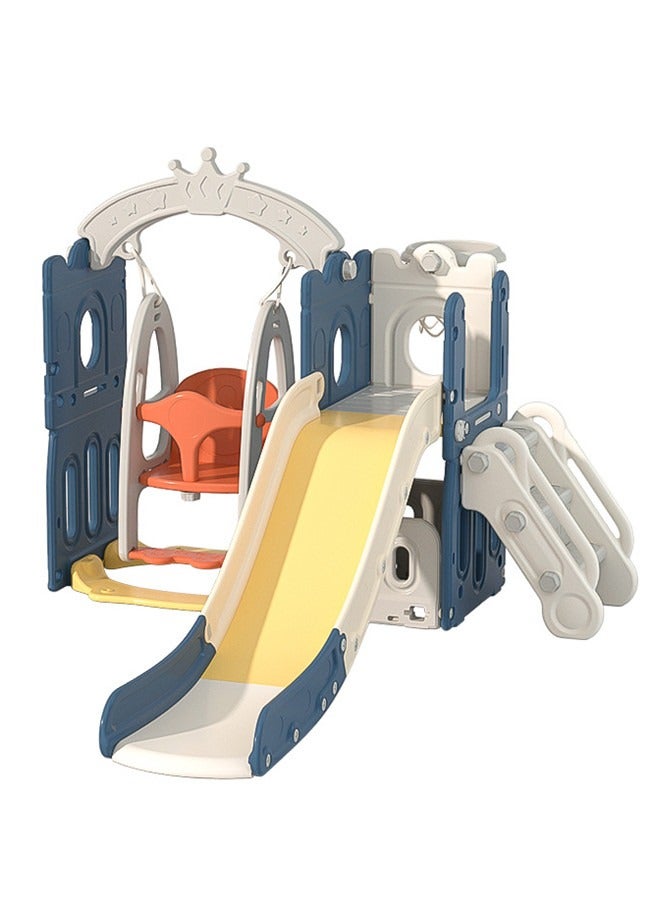 مجموعة زحليقة وأرجوحة داخلية وخارجية للأطفال مع سلة كرة – طقم ألعاب ترفيهي لحديثي المشي والأطفال