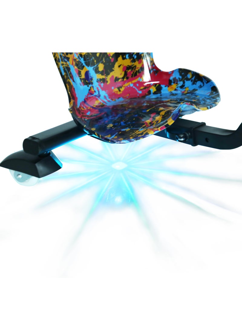 لعبة سكوتر دريفت كهربائي صغير، يتحمل حتى 80 كيلوغرامًا، مع دواسة عالية الطاقة 36 فولت، 250 واط، ومجهز بـ 3 عجلات وملحقات أمان.