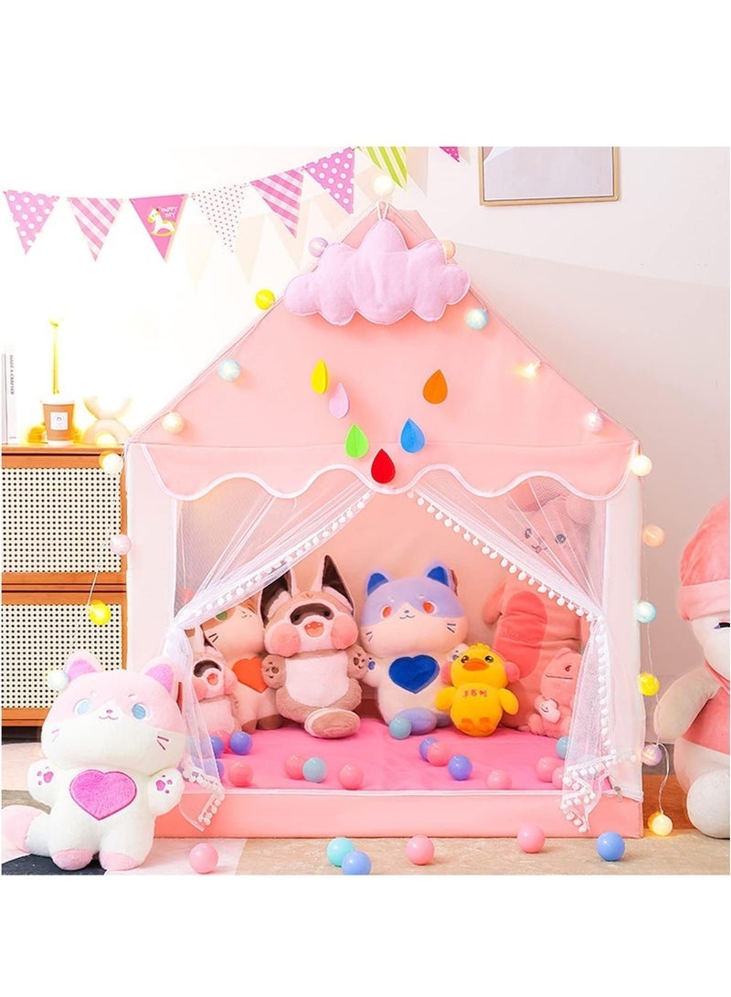 خيمة ألعاب للأطفال، تصميم قلعة الأميرة، مثالية كهديّة للفتيات. بيت لعب مناسب للأطفال الصغار للاستخدام داخل المنزل أو خارجه. لا تحتوي على إضاءة أو لوحة إسفنجية.