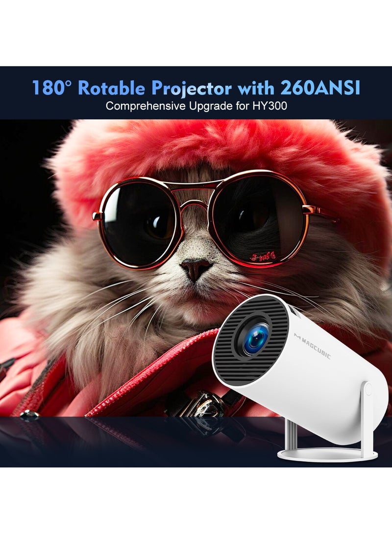 جهاز عرض محمول صغير بدقة 4K أندرويد 11 ,واي فاي 5G، بلوتوث 5.0 ,8000 لومن ,تصحيح تلقائي, جهاز عرض للهاتف والمنزل