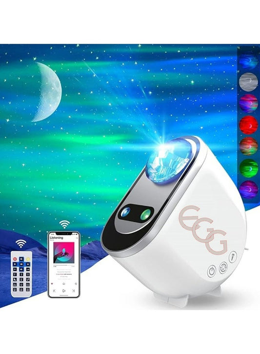 جهاز عرض نجوم ثلاثي الوظائف بإضاءة LED بروجيكتور مع سماعة بلوتوث وضوضاء بيضاء