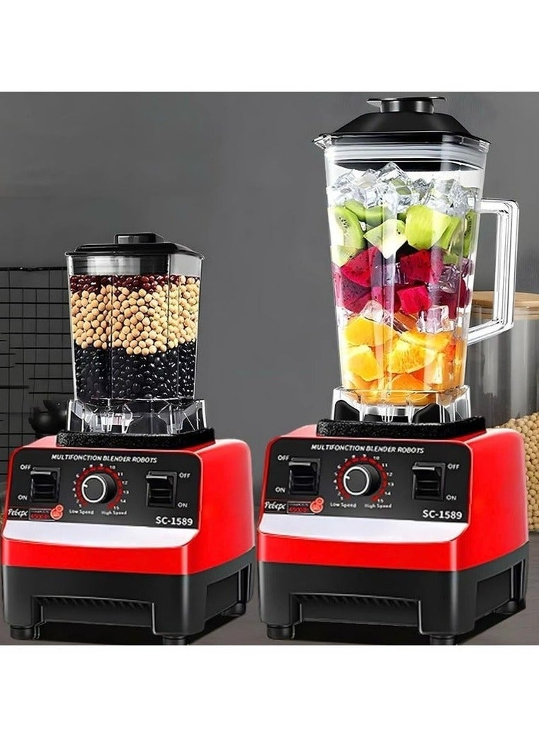 خلاط كهربائي مع مطحنة حبوب متعدد الوظائف سعة 2 لتر قابل للتعديل