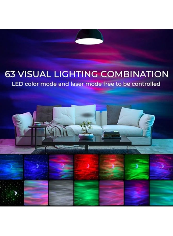 جهاز عرض نجوم ثلاثي الوظائف بإضاءة LED بروجيكتور مع سماعة بلوتوث وضوضاء بيضاء