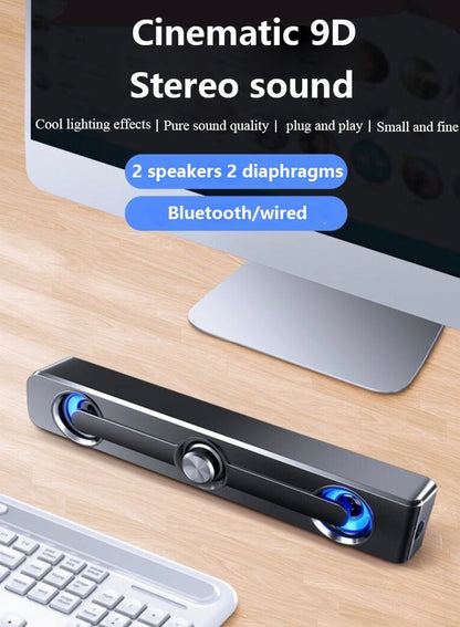 مكبر صوت سلكي مزود بمنفذ USB ومناسب لأجهزة الحاسوب أسود