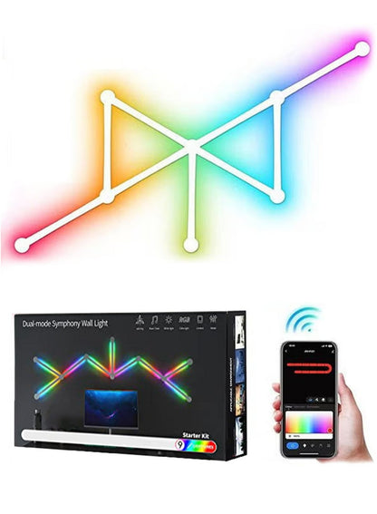 9 مجموعات من مصابيح الدايود المبتعث للضوء ذات الإضاءة القابلة للضبط وذات قدرات الشبكة اللاسلكية لدعم التحكم في تزامن الموسيقى الذكية، يمكن تشغيلها من خلال نظام PP مع أضواء على الجدران ذات درجة حرارة ملونة مناسبة للاستخدام في التزيين في غرف اللعب.