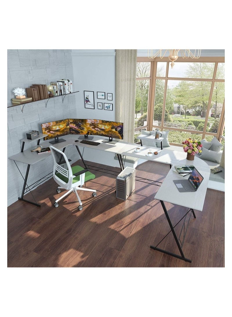 طاولة العاب ومكتب قيمنق وألعاب وطاولة مكتبيه منزليه , مكتب وطاولة كمبيوتر على شكل حرف L ذات جودة عاليه وسهلة التركيب