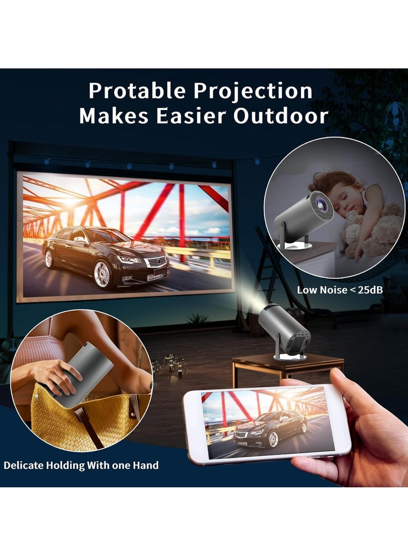 جهاز عرض محمول صغير بدقة 4K أندرويد 11 ,واي فاي 5G، بلوتوث 5.0 ,8000 لومن ,تصحيح تلقائي, جهاز عرض للهاتف والمنزل