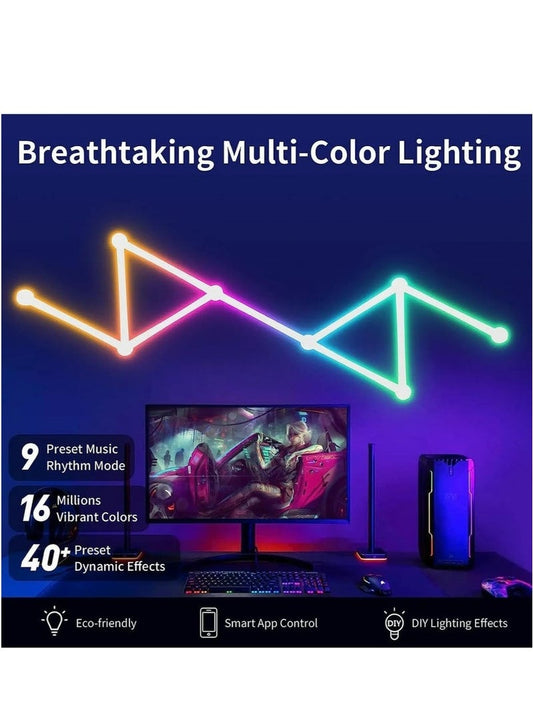 9 مجموعات من مصابيح الدايود المبتعث للضوء ذات الإضاءة القابلة للضبط وذات قدرات الشبكة اللاسلكية لدعم التحكم في تزامن الموسيقى الذكية، يمكن تشغيلها من خلال نظام PP مع أضواء على الجدران ذات درجة حرارة ملونة مناسبة للاستخدام في التزيين في غرف اللعب.