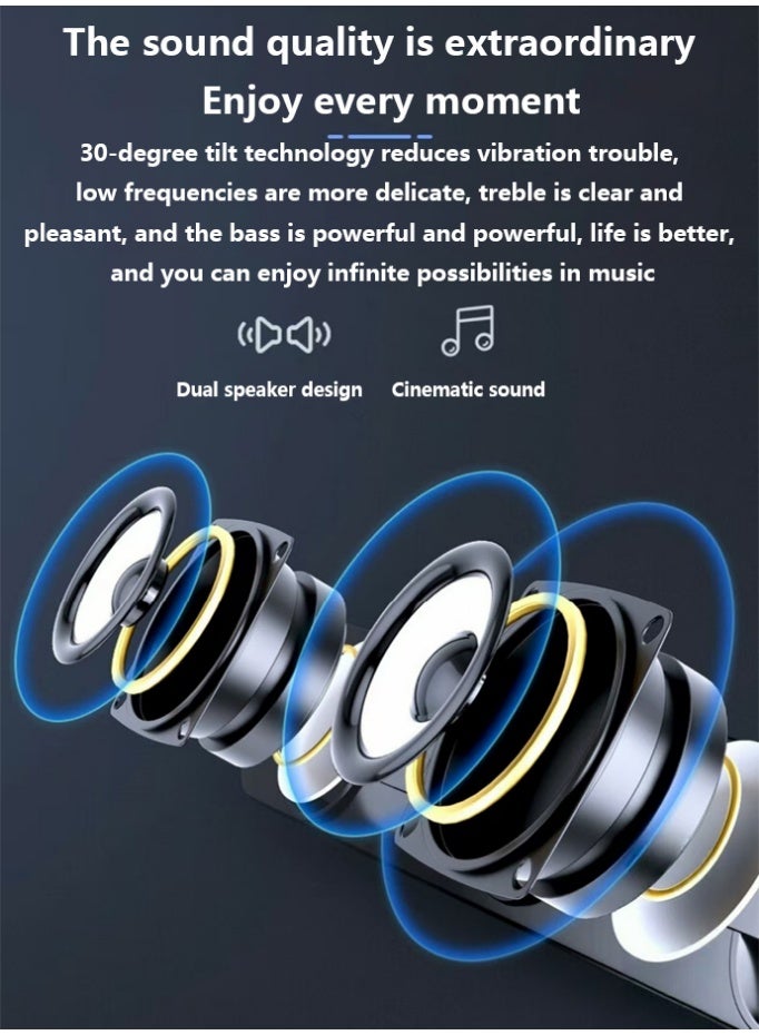 مكبر صوت سلكي مزود بمنفذ USB ومناسب لأجهزة الحاسوب أسود