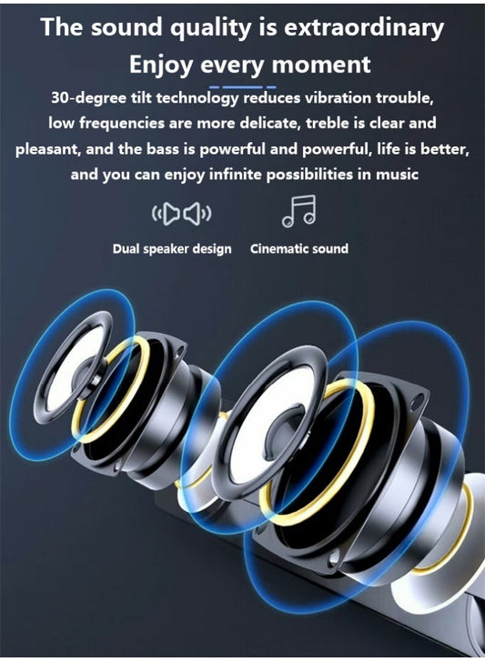 مكبر صوت سلكي مزود بمنفذ USB ومناسب لأجهزة الحاسوب أسود