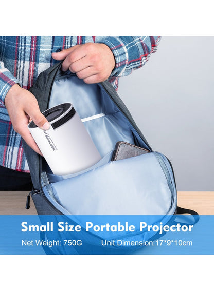 جهاز عرض محمول صغير بدقة 4K أندرويد 11 ,واي فاي 5G، بلوتوث 5.0 ,8000 لومن ,تصحيح تلقائي, جهاز عرض للهاتف والمنزل